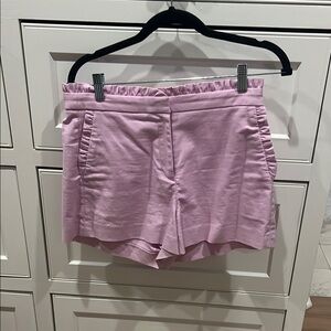 J. Crew High Waist Pink Shorts Tailored Cotton Blend